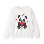 Panda Holding Heart Sweatshirt — Cute Valentine’s Day Cozy Crewneck