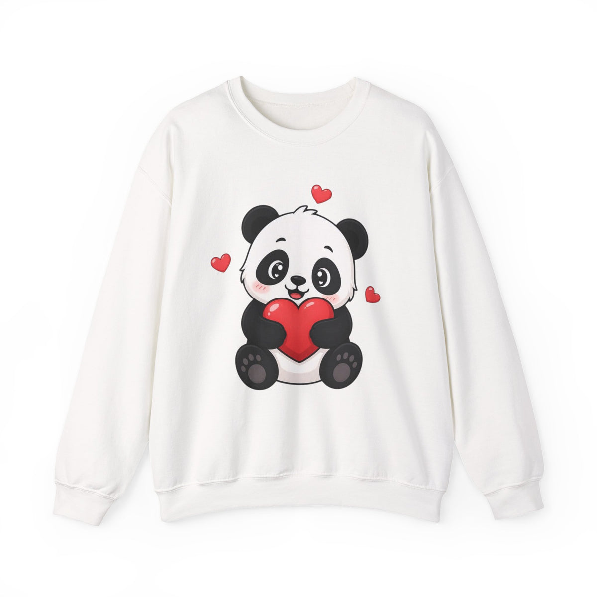 Panda Holding Heart Sweatshirt — Cute Valentine’s Day Cozy Crewneck