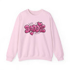 Baddie Pink Bubble Letter Crewneck Sweatshirt