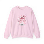 Pink Bow & Butterfly Sweatshirt – “Good Things Take Time” Inspirational Crewneck