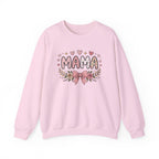 Mama Floral Sweatshirt — Pink Hearts & Bow Mother's Day Pullover